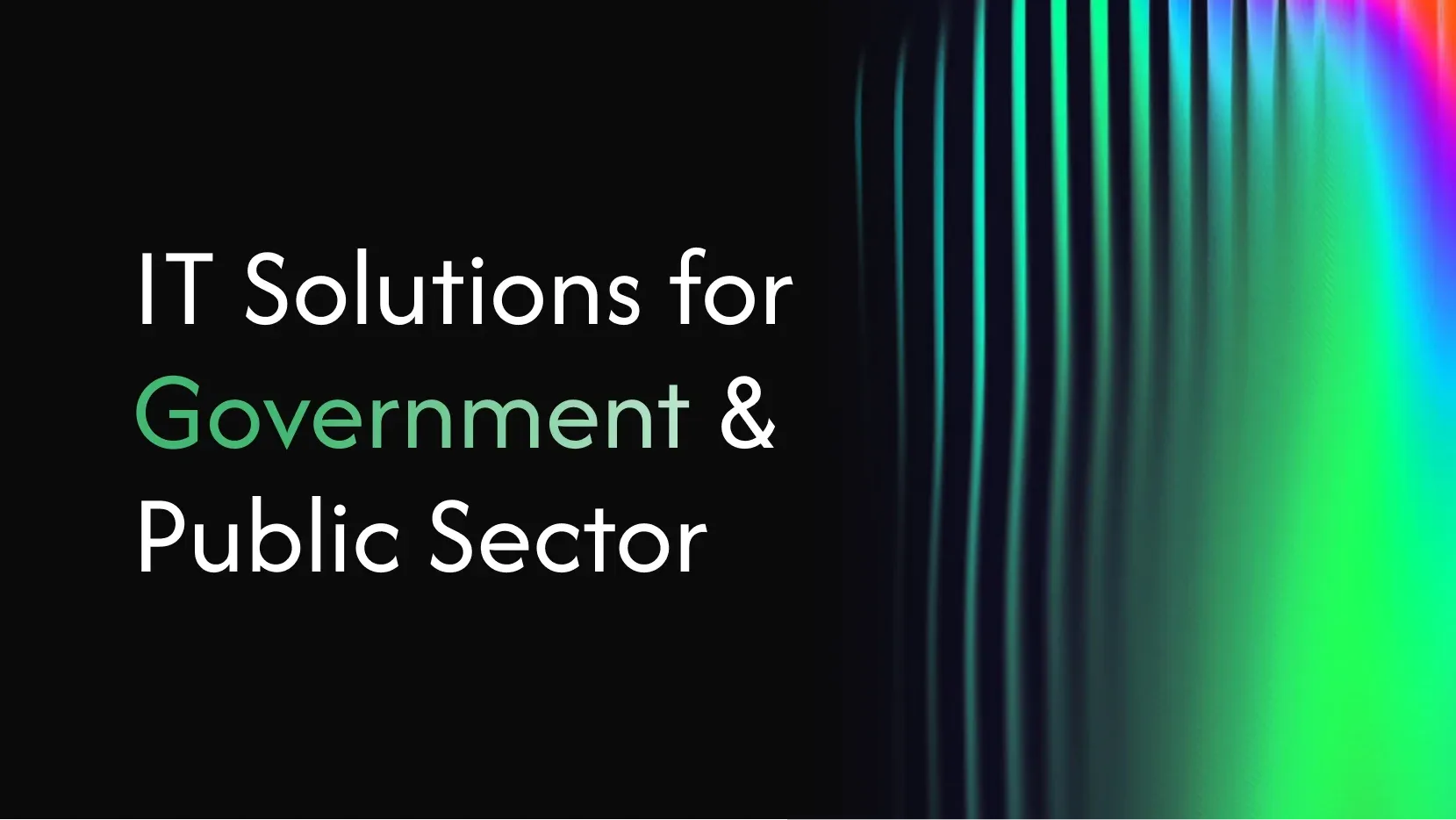IT Solutions for Government and Public Sector